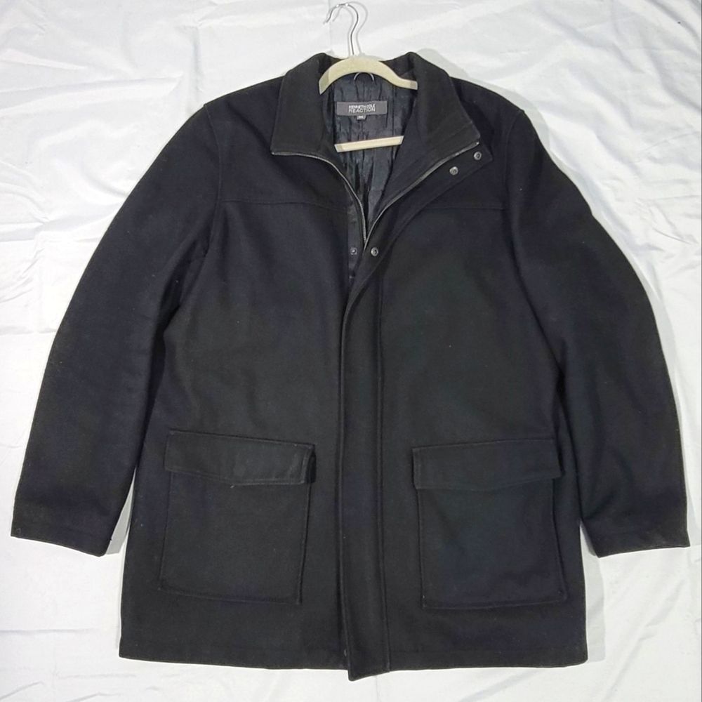 Kenneth Cole Reaction Wool Overcoat pea coat XXL